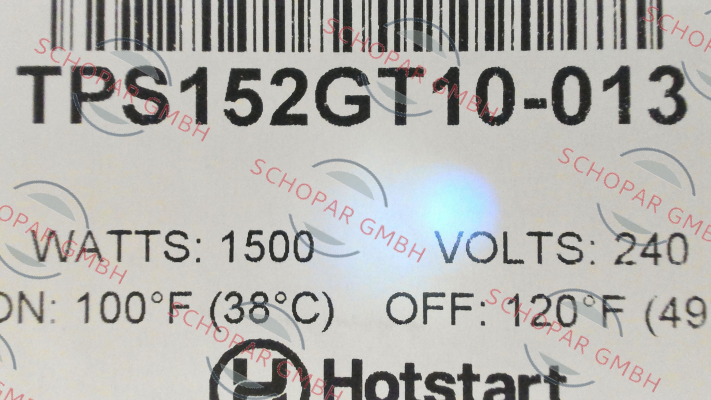 Hotstart-TPS152GT10-013 /  240 V 1500 W price