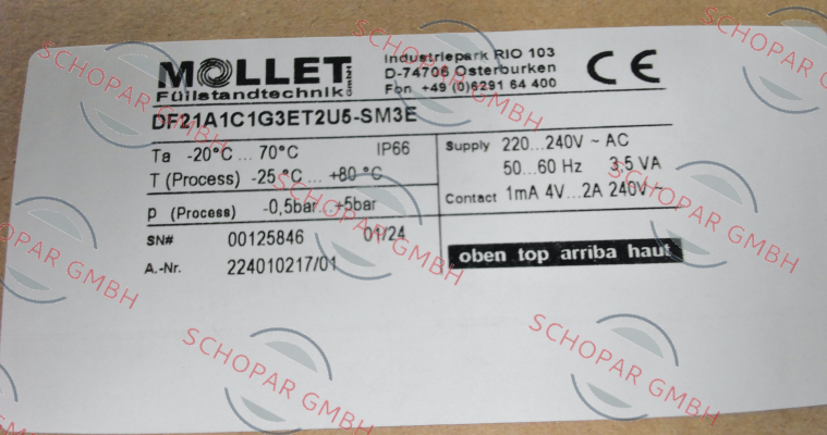 Mollet-DF21A1C1G3ET2U5-SM3E price