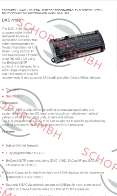 Delta Controls-DAC1180  price