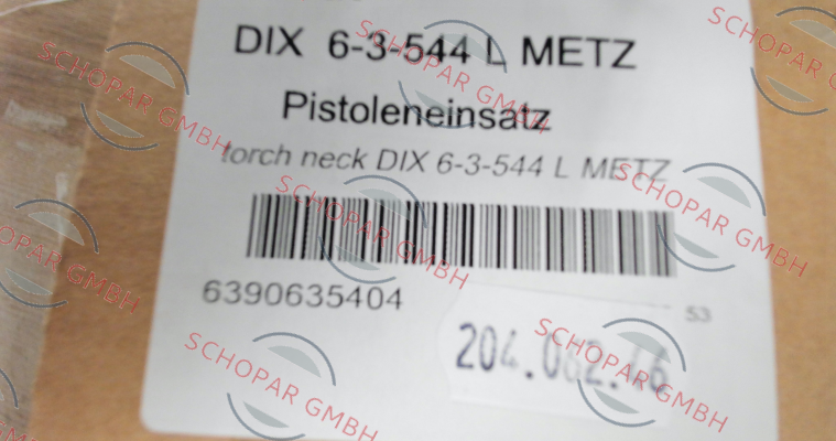 Dinse-6390635404 / DIX 6-3-544 L METZ price