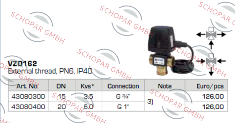 Esbe-43080300 / VZD162 price