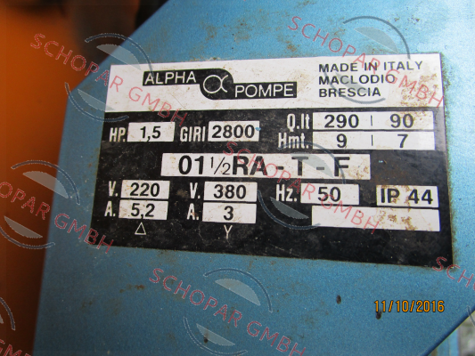 Alpha Pompe-01 1/2 RA-T-F price