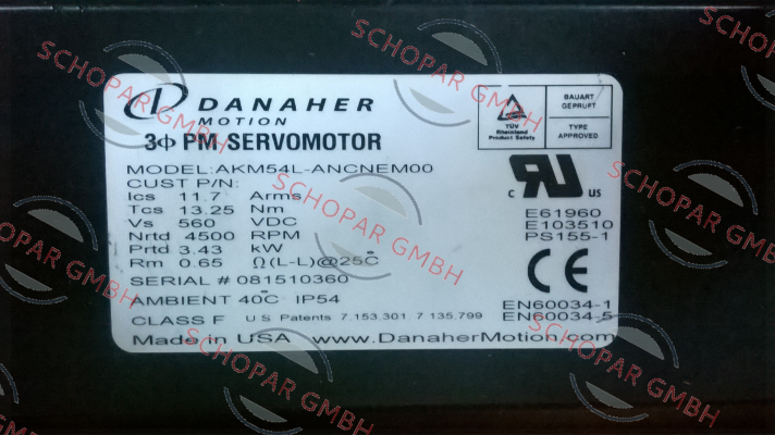 Danaher Motion-AKM54L-ANCNEM-00  price