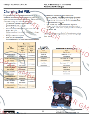 Olaer (Parker)-VGU/F.25/400.8.TS2.3  PN :20214139823 price