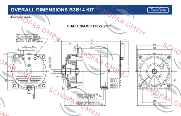 Mecc Alte-S16W-105 with  B3B14 Kit price