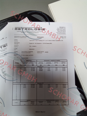 Termics-Calibration report traceable to 3+3 points (0°C; +75°C; +150°C) price