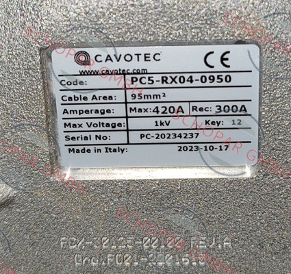 Cavotec-plug for PC5-RX04-0950 price