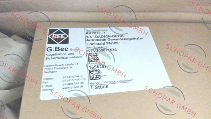 BEE-STV200071530, Type: AKP87E- 1 1/4"-DAD63N-GROB price