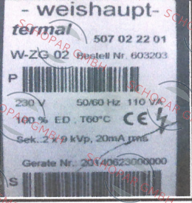 Weishaupt-603 226 price