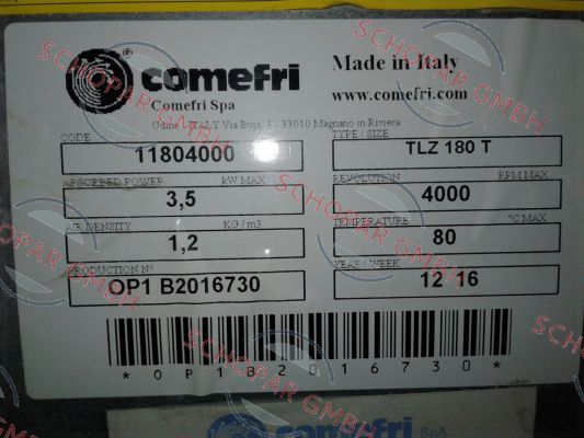 Comefri-TLZ 180 TA  price