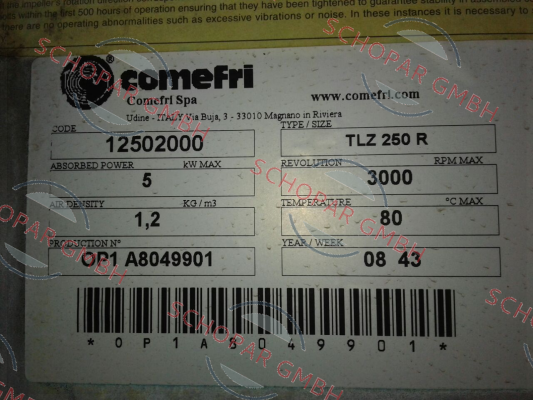 Comefri-TLZ 250 RA price