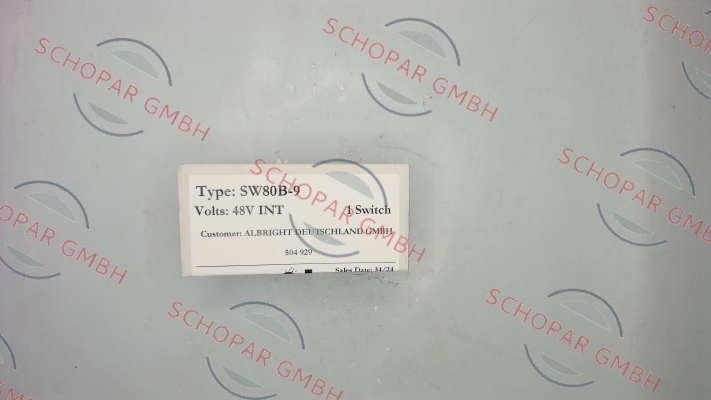 Albright-SW 80 B-9 48V INT / 504929 price
