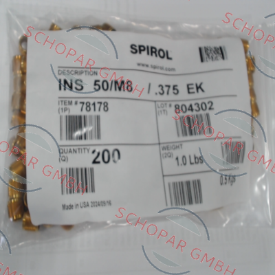 Spirol-INS 50/M8 price