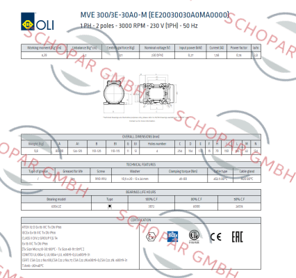 Oli-MVE 300/3E-30A0-M price