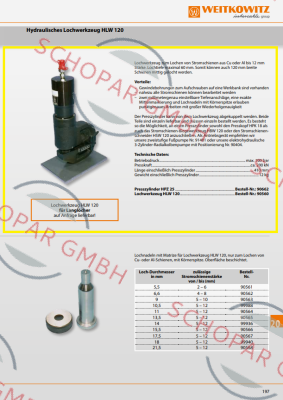 WEITKOWITZ-90560/Lochwerkzeug HLW 120 price