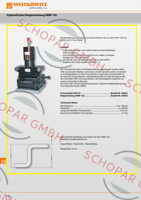 WEITKOWITZ-90556/Biegewerkzeug HBW 120 price