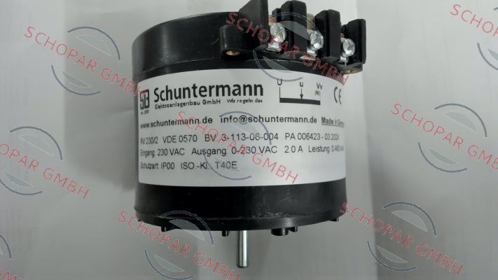 Schuntermann Transformatoren-RV 230/2 G060 230/0-230V 2A 3PKT price