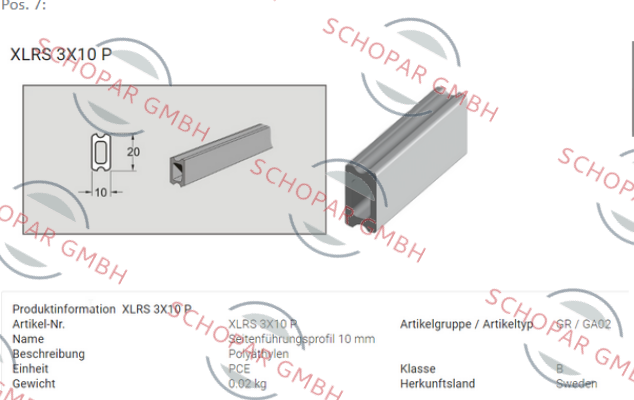 FlexLink-XLRS 3X10 P price