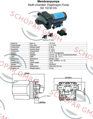 Flojet Pump-SD 10/30 DS / 101 610 price
