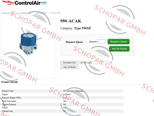 ControlAir-950-ACAK price