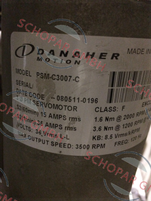 Danaher Motion-CRW 821338 price