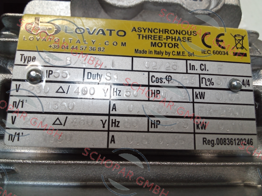 LovatoItaly-ELT.MOT. 230/400 V – 50 HZ – IP 55 – Cl. F – S1 – IE1 price