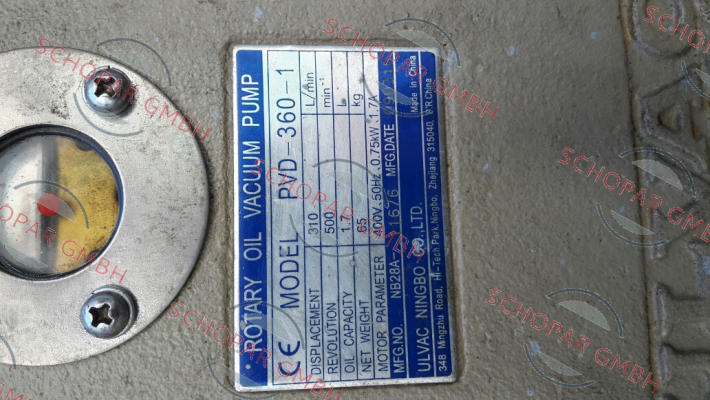 ULVAC-PVD-360-1 old pump, new pump PVD-360-Z 400 V  price