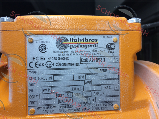 Italvibras- MVSI 15/400-S02  price