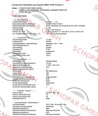 Schniewindt-94F/AHA/RC-Exdet50T1/T450°C/FE price