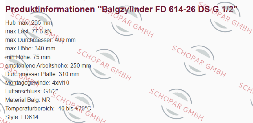 Contitech-FD 614-26 DS G1/2 price