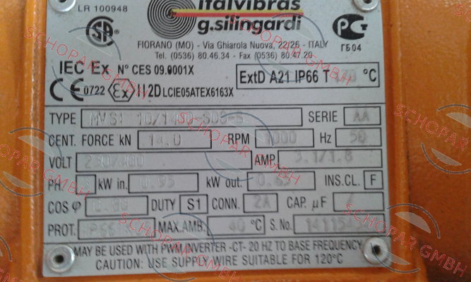 Italvibras-MVSI 10/1400-S08-S  price