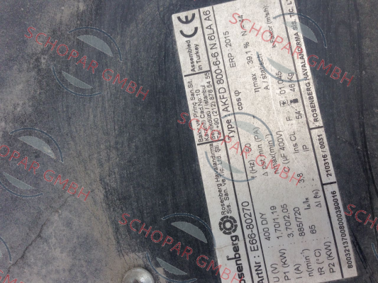 Rosenberg-AKFD 800-6-6 N.6LA A6 price
