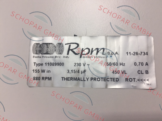 RPM - Motori elettrici-F11  # ERM11  price