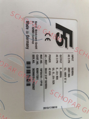 LAIPPLE KEB-19F5G1H-YP10, SN: 302660151/1532507  price
