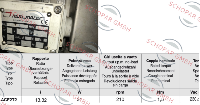 Minimotor-ACF2T2-B3 ohne Fuß-17,76 price