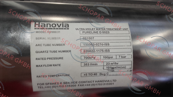 Hanovia-180029-0138-01 price