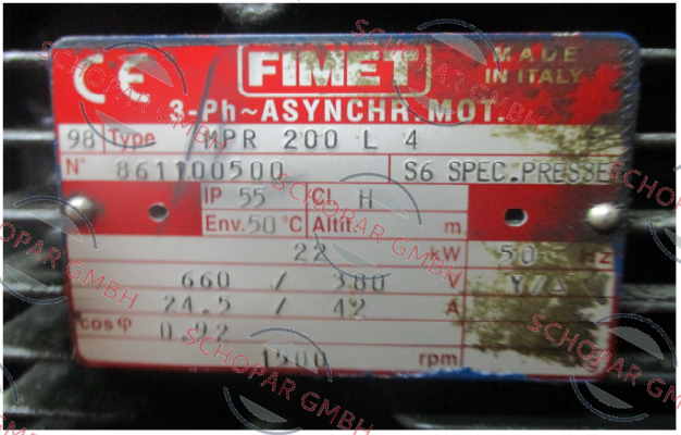 Fimet-MPR 200 L-4 price