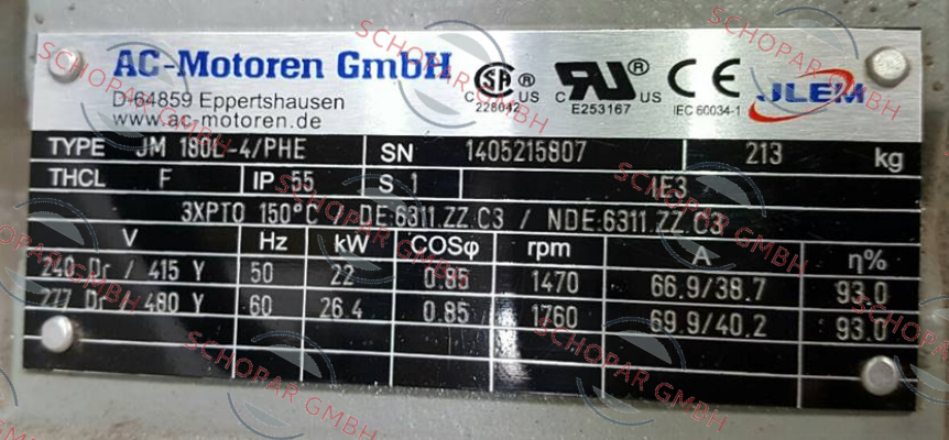 AC Motoren-JM 180 L-4 L-4 /PHE price