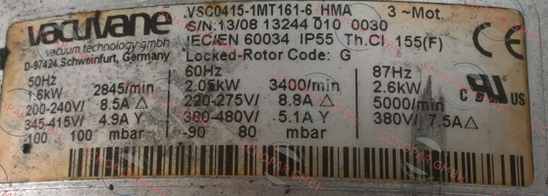 Airtech-VSC0415-1MT161-6 HMA - obsolete/ replaced by 70-603190501  price