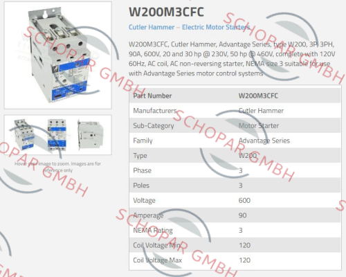 Cutler Hammer (Eaton)-W+200M3CFC price
