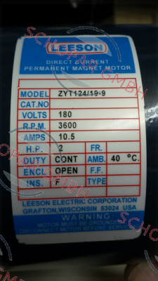 Leeson-ZYT 124/19 2 hp - OEM   price