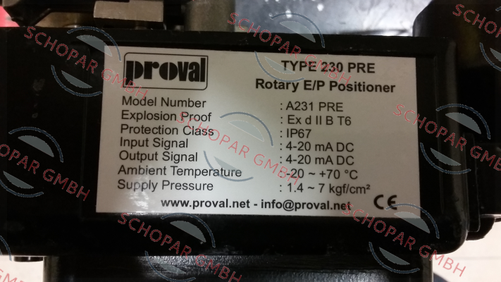 Proval-A231PRE-PT price