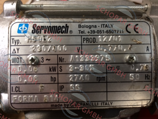 Servomech-0,06kW; 2polig; 230/400V; 50Hz price