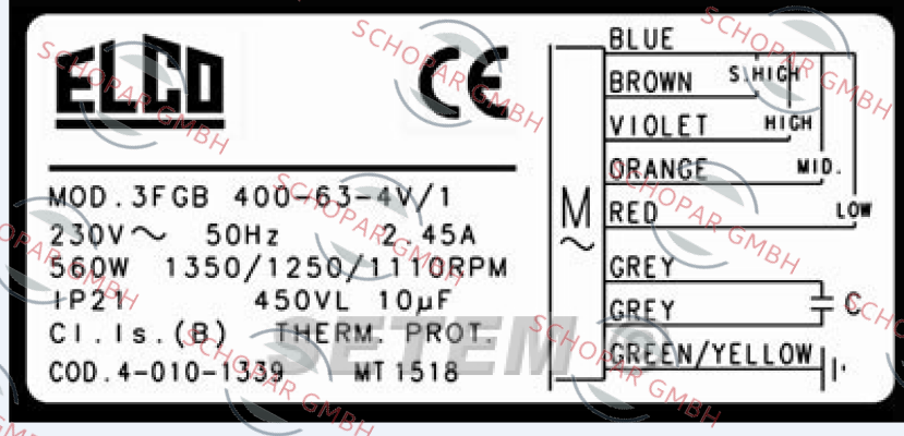 Elco-3FGB400.63.4V/1 (6174509792) price