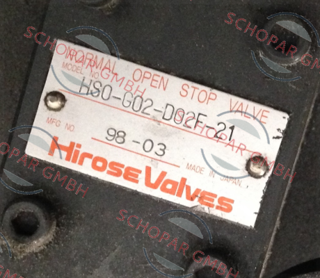 Hirose Valve-HS0-G02-D02F  price