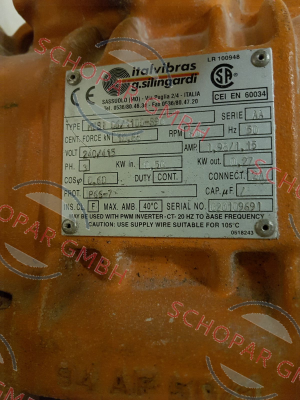 Italvibras-Type: MVSI 06/1100-S90  S/N: 020109691 REPLACED BY MVSI 06/1100-S08  price