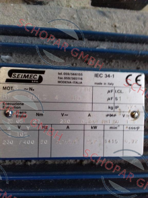 Seimec (Rossi)-HFZ 90LC 4 B5 obsolete,replaced by HBZ 90LC 4 230.400-50 B5  price