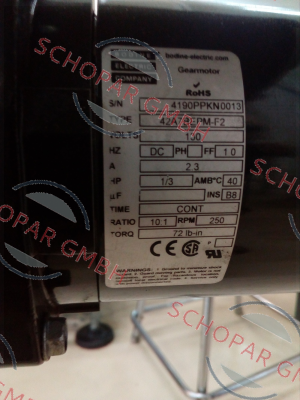 BODINE ELECTRIC-Type: 42A7BEPM-F2    S/N: 4190PPKN0013 - obsolete, alterantive - Typ: 42A5BEPM-FX2  price