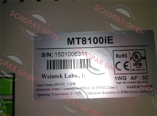 Weintek-MT8100iE1WG - not available, alternative - MT8102iE  price