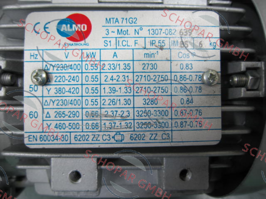 Almo-MOT.71 0,55KW 2P 230/400V 50/60HZ B5-FF130 MTA71G2 price